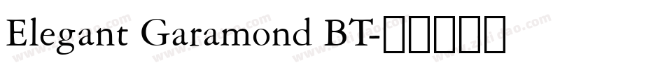 Elegant Garamond BT字体转换